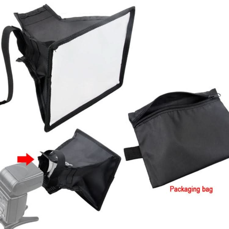 Portable Flash Folding Soft Box, Without Flash Light Holder, Size: 15 x 17 cm(Black + White) My Store