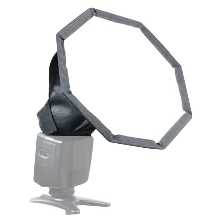 20cm Universal Octangle Style Flash Folding Soft Box, Without Flash Light Holder(Black + White)-Reluova