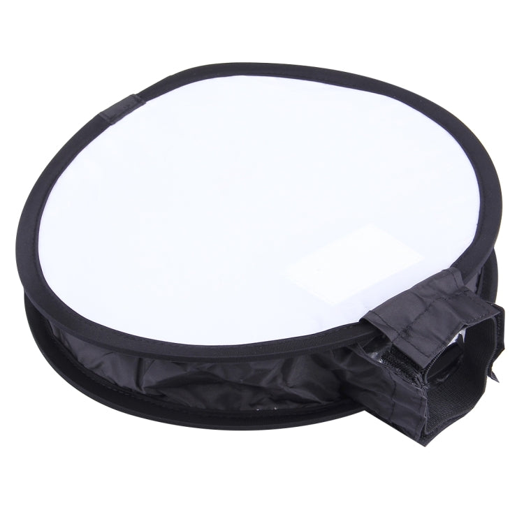 30cm Universal Round Style Flash Folding Soft Box, Without Flash Light Holder(Black + White) My Store