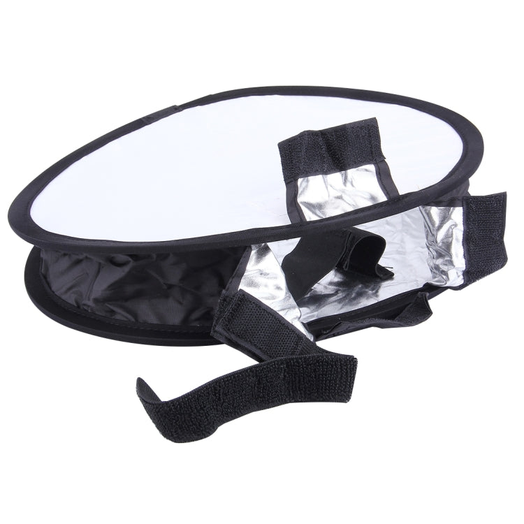 30cm Universal Round Style Flash Folding Soft Box, Without Flash Light Holder(Black + White)