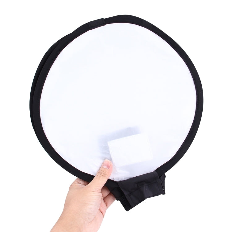 30cm Universal Round Style Flash Folding Soft Box, Without Flash Light Holder(Black + White)