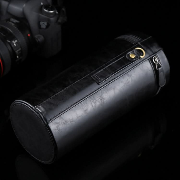 Extra Large Lens Case Zippered PU Leather Pouch Box for DSLR Camera Lens, Size: 24.5*10.5*10.5cm My Store