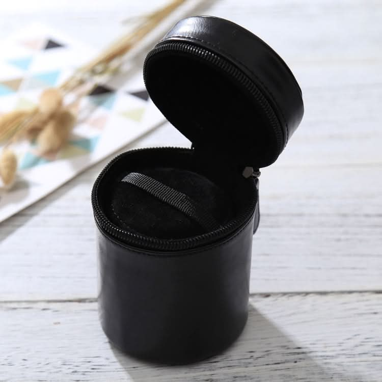 Small Lens Case Zippered PU Leather Pouch Box for DSLR Camera Lens, Size: 11x8x8cm My Store