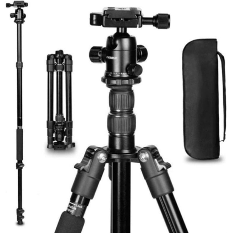 TRIOPO K2508S+B1S Adjustable Portable  Aluminum Alloy Tripod with Ball Head for SLR Camera