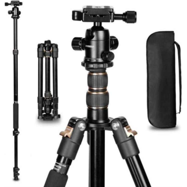 TRIOPO K2508S+B1S Adjustable Portable  Aluminum Alloy Tripod with Ball Head for SLR Camera