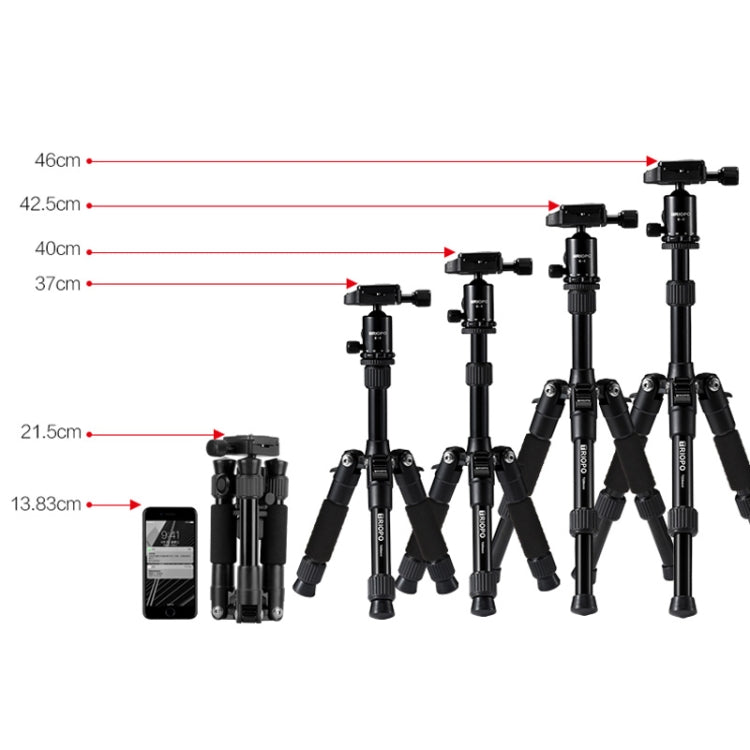 TRIOPO T226 Adjustable Portable  Aluminum Alloy Tripod with D-0 Ball Head for SLR Camera