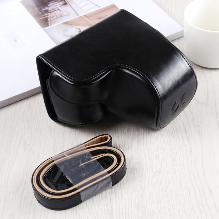 Full Body Camera PU Leather Case Bag with Strap for Sony A6400 / ILCE-A6400 My Store