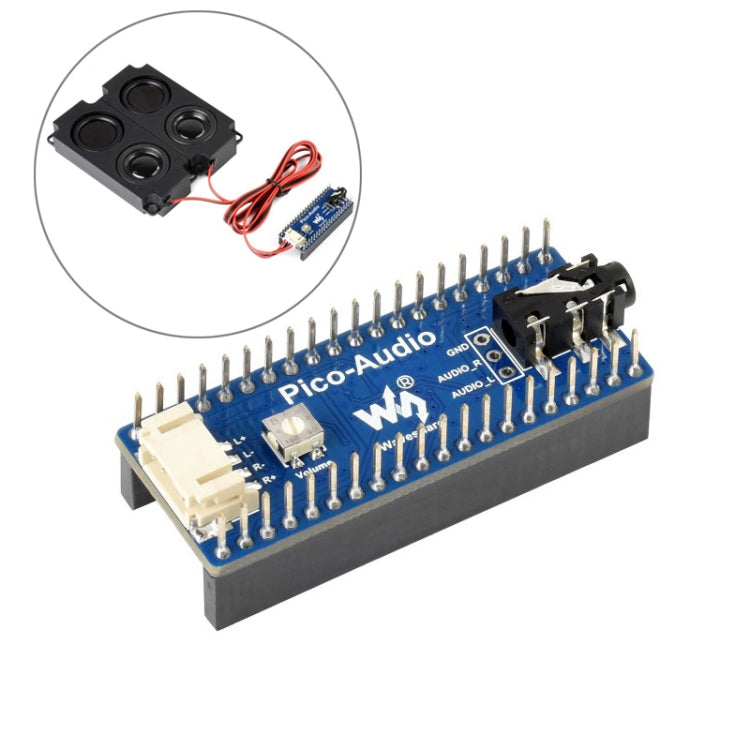 Waveshare Audio Expansion Module for Raspberry Pi Pico, Concurrently Headphone / Speaker Output My Store