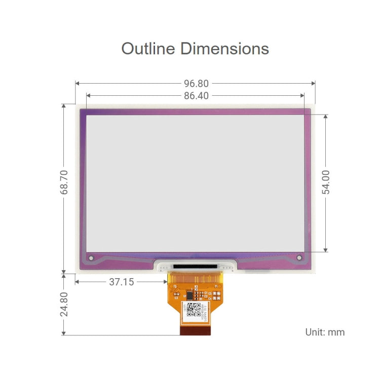 Waveshare 4.01 inch  ACeP 640x400 Pixel 7-Color E-Paper E-Ink Raw Display, without PCB My Store