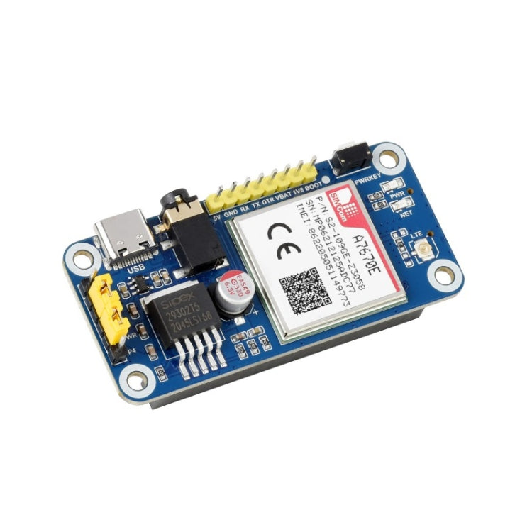 Waveshare Multi Band 2G GSM / GPRS LBS A7670E LTE Cat-1 HAT for Raspberry Pi, for Europe, Southeast Asia, West Asia, Africa, China, South Kor My Store