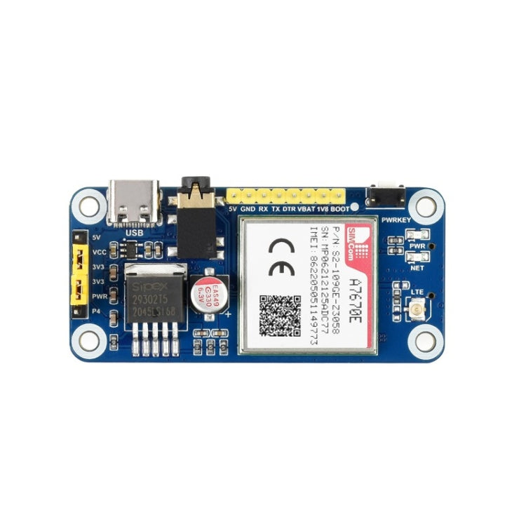 Waveshare Multi Band 2G GSM / GPRS LBS A7670E LTE Cat-1 HAT for Raspberry Pi, for Europe, Southeast Asia, West Asia, Africa, China, South Kor My Store