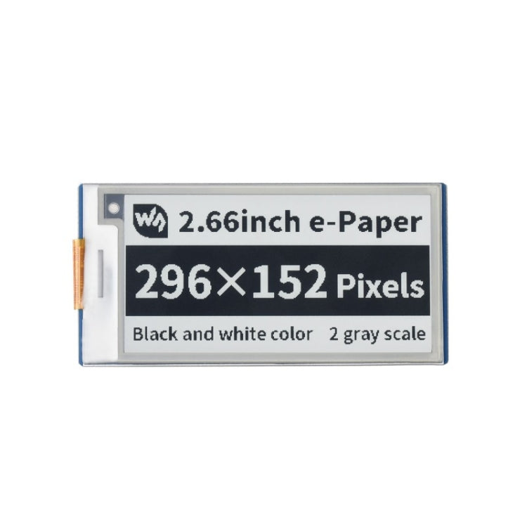 Waveshare 2.66 inch 296 x 152 Pixel Black / White E-Paper E-Ink Display Module for Raspberry Pi Pico, SPI Interface My Store