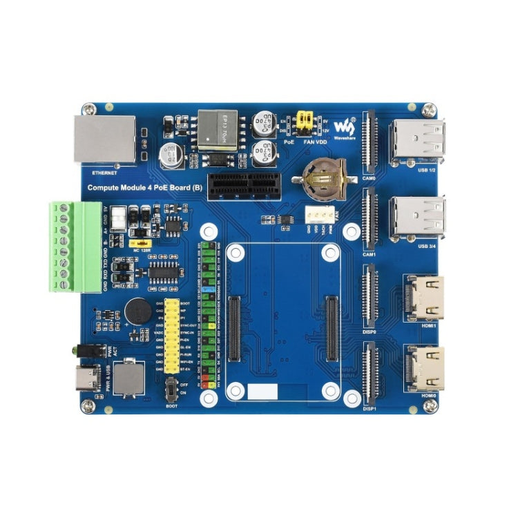 Waveshare Compute Module IO Board with PoE Feature (Type B) for Raspberry Pi all Variants of CM4 My Store