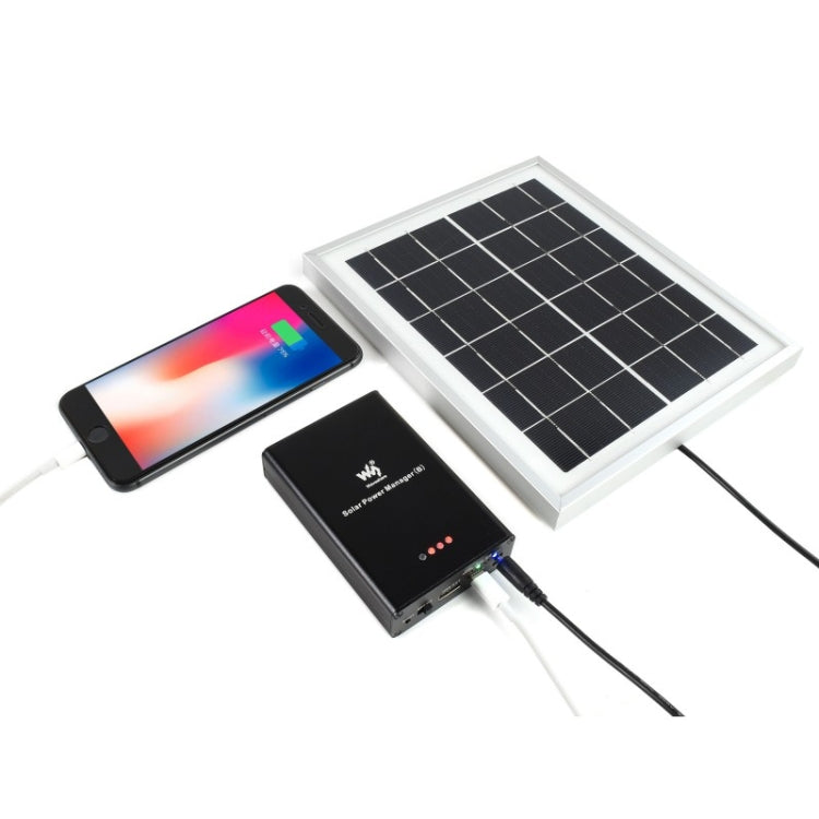 Waveshare Solar Power Manager, Embedded 10000mAh Li-Po Battery, Support 6V~24V Solar Panels My Store