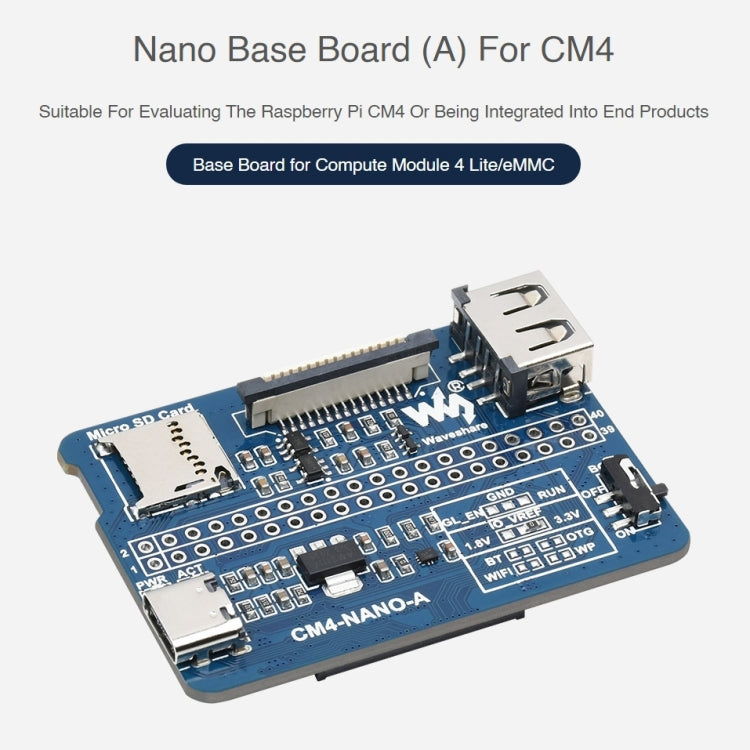 Waveshare Nano Base Board A for Raspberry Pi CM4