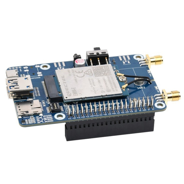 Waveshare EM06-E LTE Cat-6 HAT Dual Antennas LTE-A Multi Regions Multi Band Module for Raspberry Pi