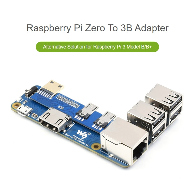 Waveshare Raspberry Pi Zero To 3B Adapter for Raspberry Pi 3 Model B/B+ My Store