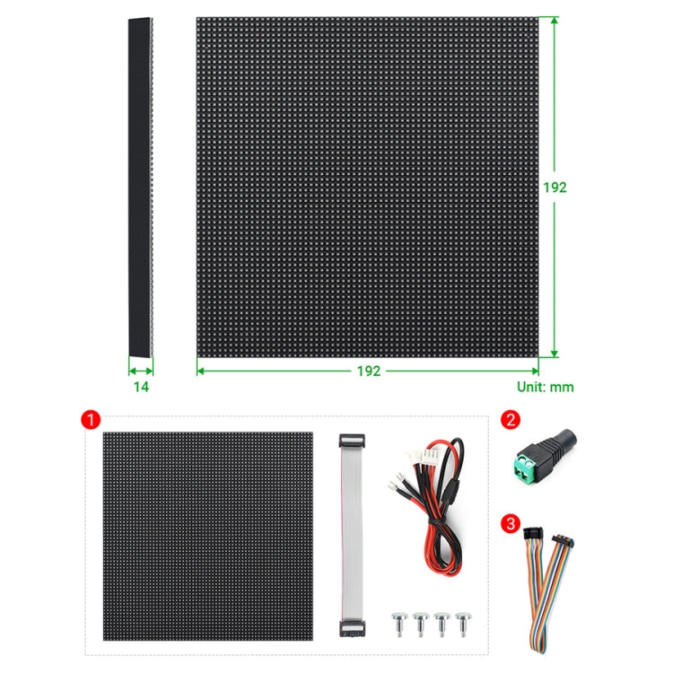 Waveshare RGB Full-Color LED Matrix Panel, 3mm Pitch, 64 x 64 Pixels, Adjustable Brightness My Store