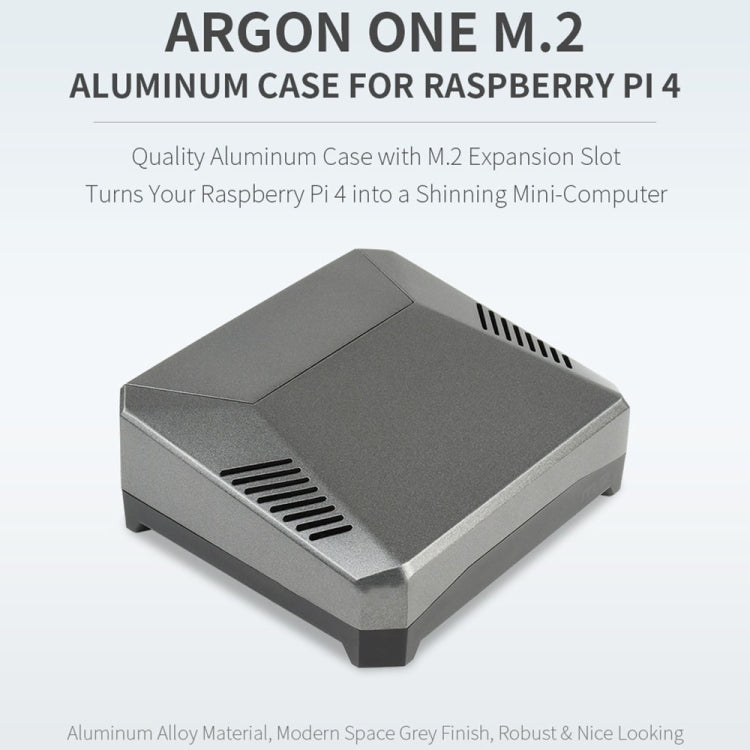 Waveshare Argon One M.2 Aluminum Case For Raspberry Pi 4, with M.2 Expansion Slot My Store