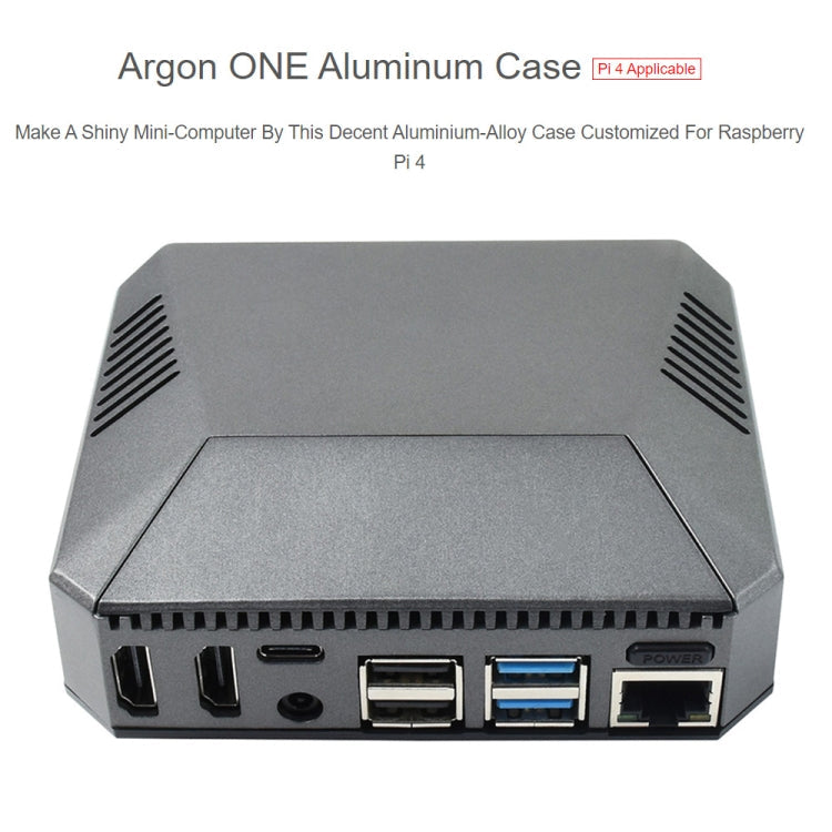 Waveshare Argon One Aluminum Case For Raspberry Pi 4, with Safe Power Button My Store