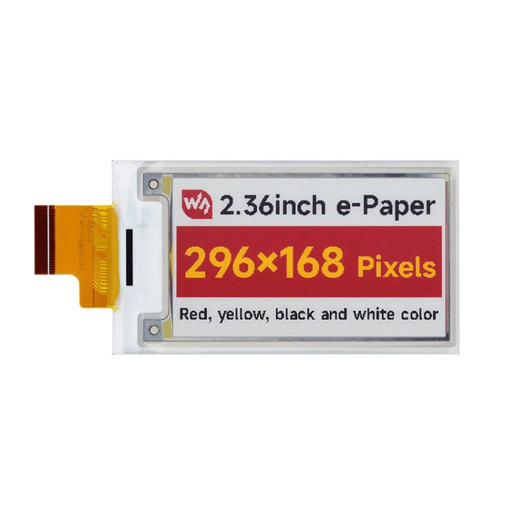 Waveshare 2.36 inch 296 x 168 Red Yellow Black White E-Paper (G) Raw Display Panel My Store