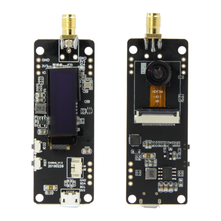 TTGO Fish-eye Lens Camera Module OV2640 SMA WiFi 0.91 OLED Development Board with 3dbi Antenna My Store