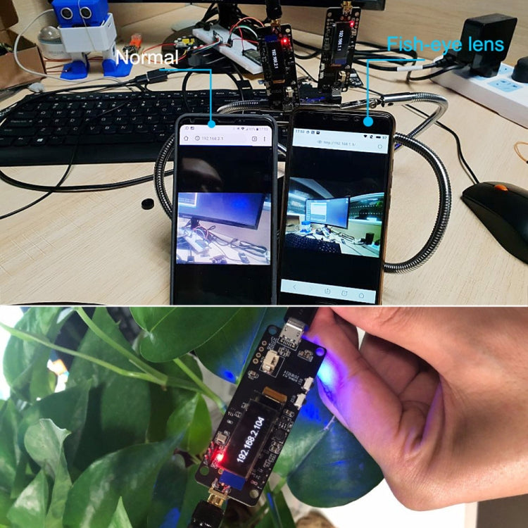 TTGO Fish-eye Lens Camera Module OV2640 SMA WiFi 0.91 OLED Development Board with 3dbi Antenna My Store