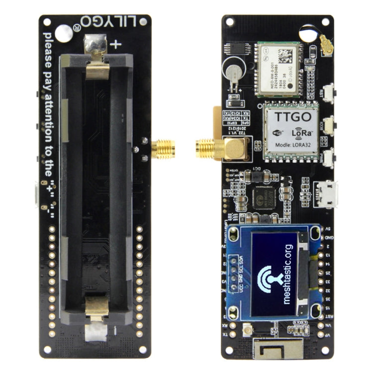 TTGO Meshtastic T-Beam V1.1 ESP32 923MHz OLED WiFi Bluetooth GPS NEO-6M SMA 18650 Battery Holder My Store