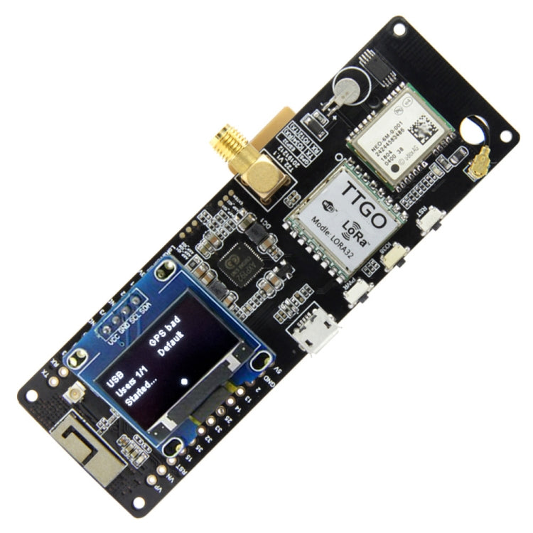 TTGO Meshtastic T-Beam V1.1 ESP32 923MHz OLED WiFi Bluetooth GPS NEO-6M SMA 18650 Battery Holder