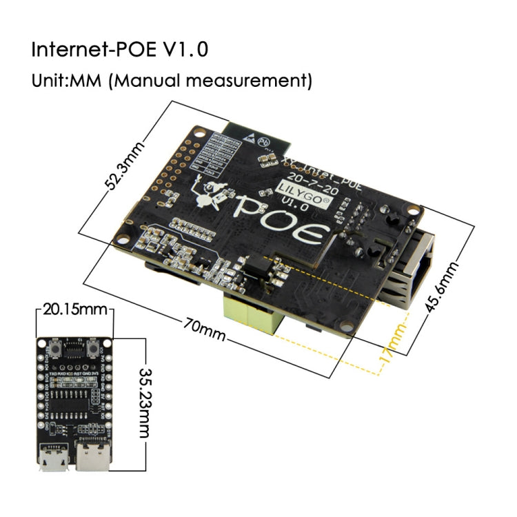 TTGO T-Internet-POE ESP3 Module Downloader Extension Board My Store