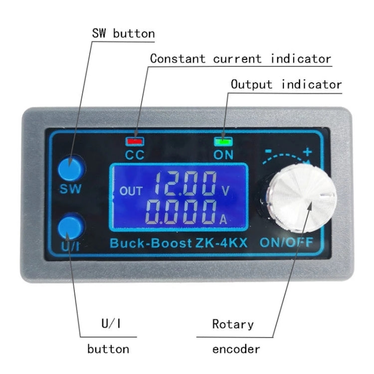 ZK-4KX CNC DC-DC Buck Boost Converter Module CC CV 0.5-30V 4A Adjustable Step Down Up Voltage Regulator