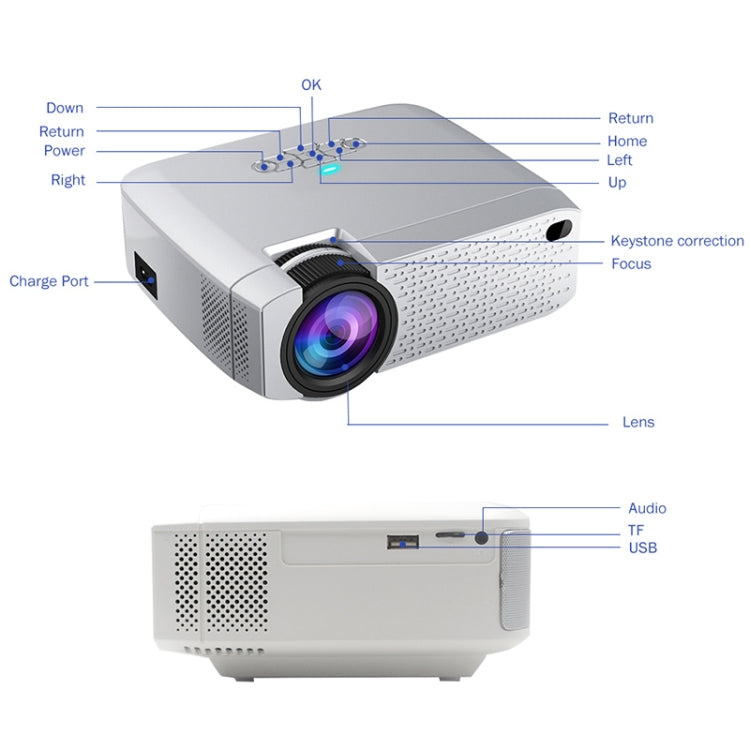 D40S 1600 Lumens Portable Home Theater LED HD Digital Projector My Store