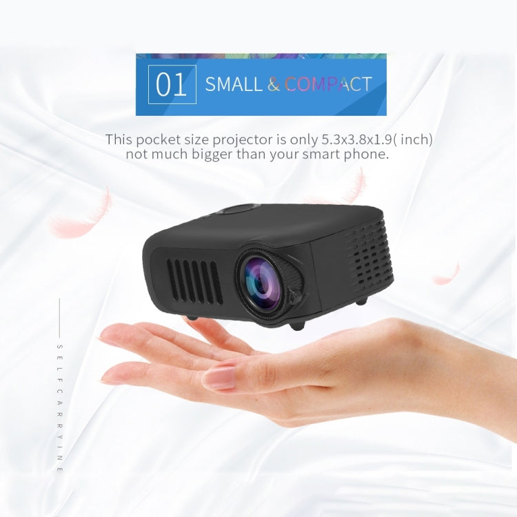 A2000 Portable Projector 800 Lumen LCD Home Theater Video Projector, Support 1080P, EU Plug My Store