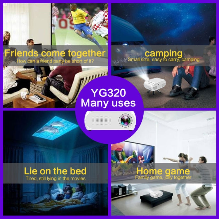 YG320 320*240 Mini LED Projector Home Theater, Support HDMI & AV & SD & USB My Store