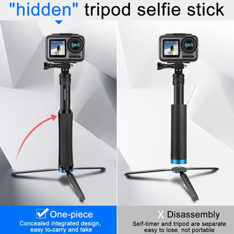 RUIGPRO One-piece Handheld Tripod Selfie Stick Telescopic Monopod Mount for DJI Osmo Action, GoPro HERO10 Black /9 Black / HERO8 Black /7 /6 /5 /5 Session /4 Session /4 /3+ /3 /2 /1, Xiaoyi and Other Action Cameras My Store