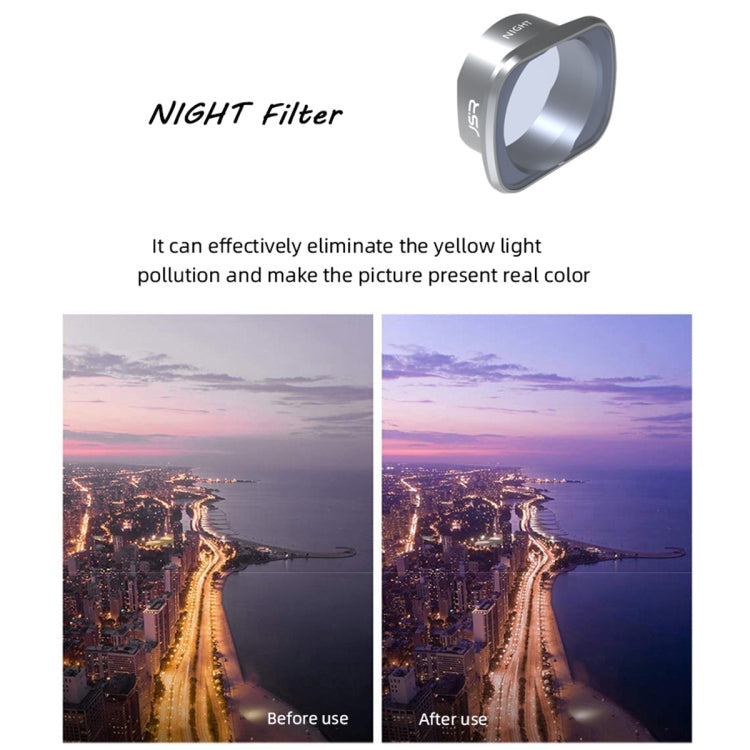 JSR NIGHT Light Pollution Reduction Lens Filter for DJI FPV, Aluminum Alloy Frame