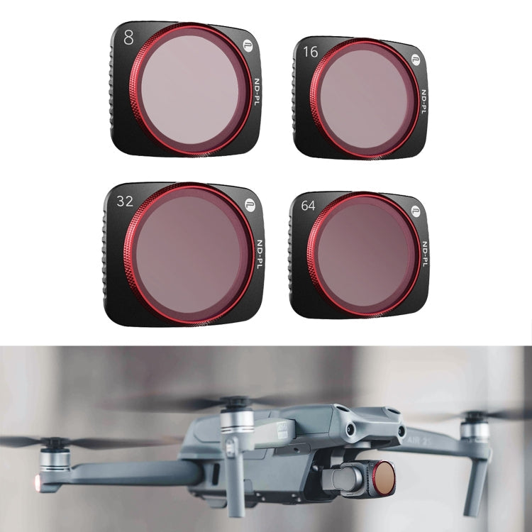 PGYTECH P-16B-063 4 in 1 NDPL8+NDPL16+NDPL32+NDPL64 Lens Filter Kits for DJI Air 2S My Store