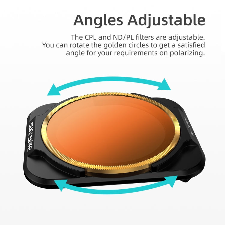 Sunnylife A2S-FI9346 4 in 1 ND8PL++ND16PL+ND32PL+ND64PL Lens Filter for DJI Air 2S