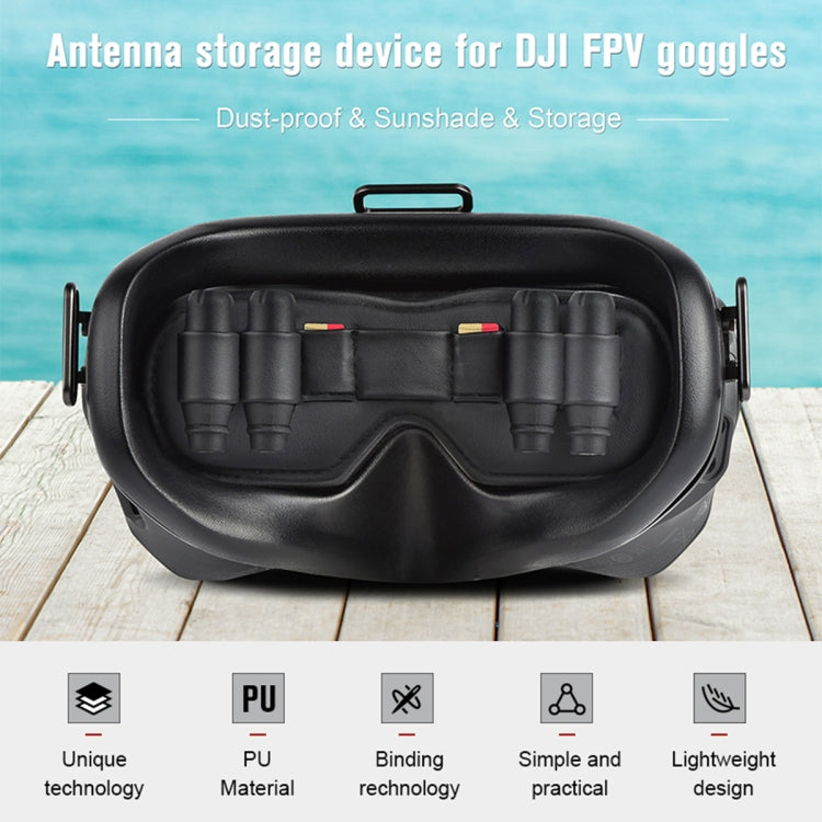 STARTRC PU Dustproof Memory Card Storage Holder Lens Cover Antenna Storage Cover for DJI FPV Goggles V2