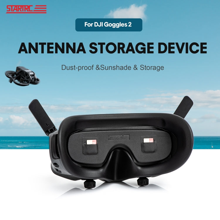 For DJI Goggles 2 / Avata Goggles STARTRC PU Dustproof Memory Card Storage Holder Lens Cover Antenna Storage Cover