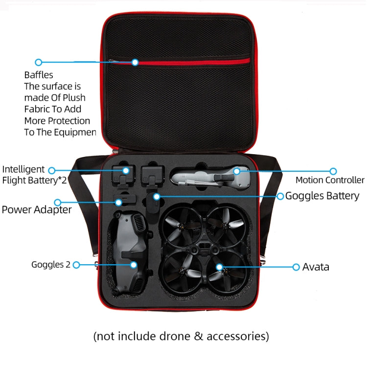 For DJI Avata Squad Shockproof Large Carrying Hard Case Shoulder Storage Bag, Size: 30 x 32 x 13.5cm My Store