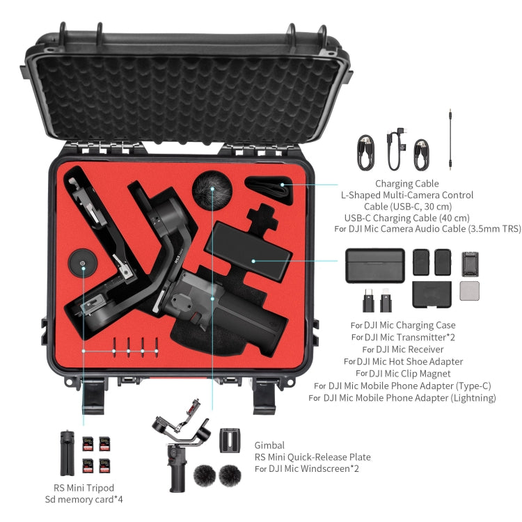 For DJI RS 3 Mini STARTRC ABS Waterproof Shockproof Suitcase Portable Storage Box My Store