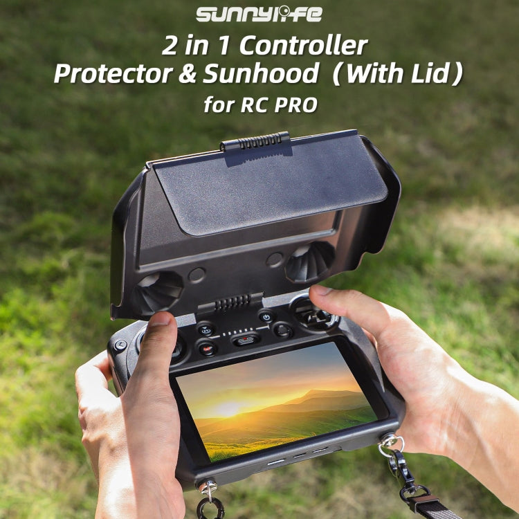 For DJI RC Pro Sunnylife 2 in 1 Controller Protector Sun Hood Screen Guard Monitor Sunshade Cover My Store