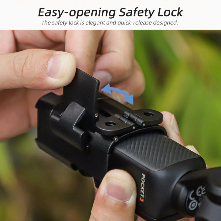 For DJI OSMO Pocket 3 Sunnylife Expansion Adapter Foldable Dual Hooks Adapter Protective Case Bracket