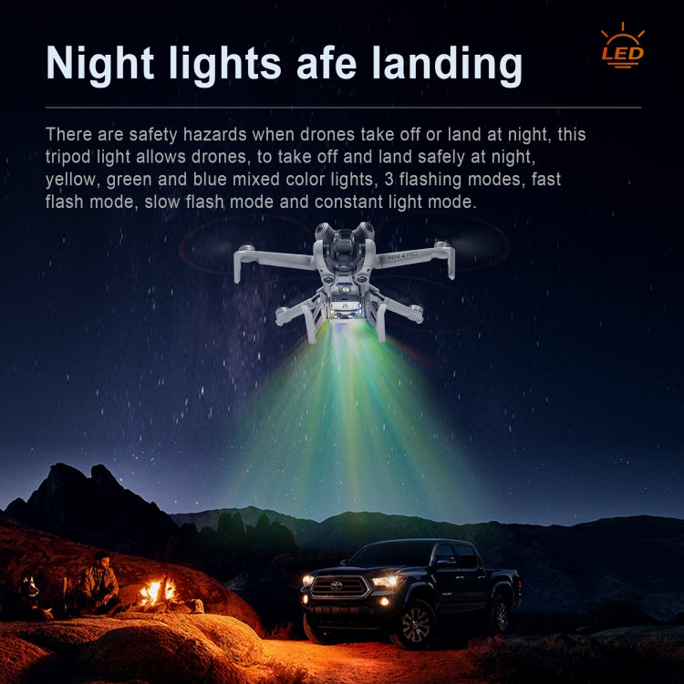 For DJI Mini 4 Pro STARTRC LED Light Folding Heightened Landing Gear Training Rack My Store