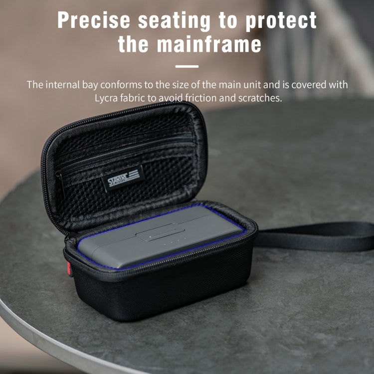 For DJI MIC 2 STARTRC Diamond Texture PU Portable Carry Case with Carabiner & Strap