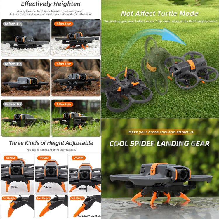 For DJI AVATA 2 Sunnylife LG797 Landing Gear Extensions Heightened Spider Gears Support Leg My Store