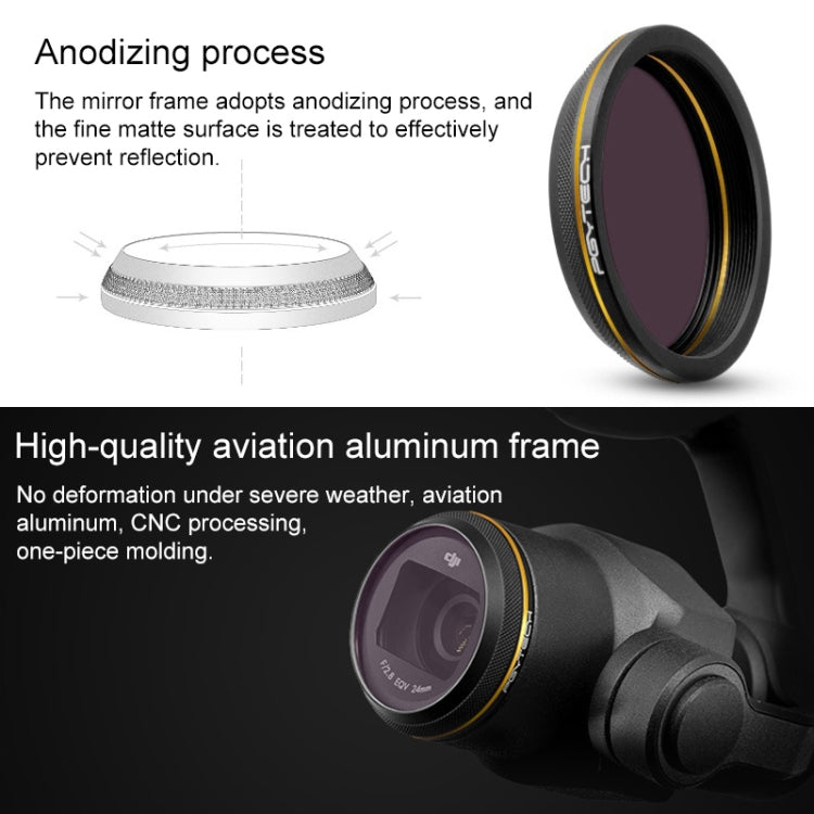 PGYTECH X4S-HD ND4 Gold-edge Lens Filter for DJI Inspire 2 / X4S Gimbal Camera Drone Accessories My Store