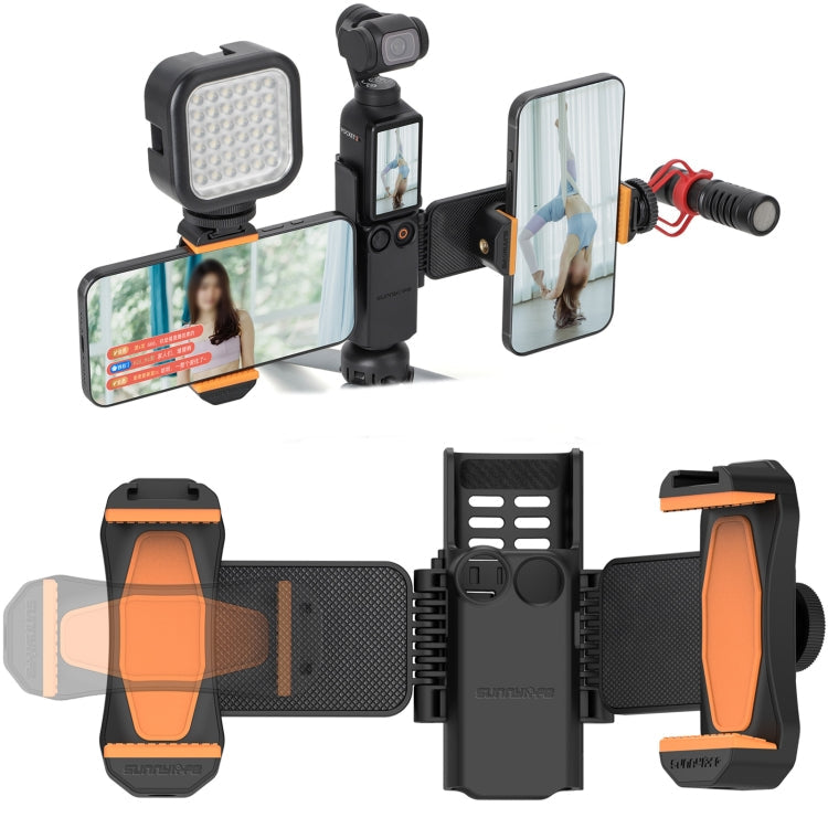 For DJI OSMO Pocket 3 Sunnylife ZJ756 Expanded Dual Phone Clamp Holder My Store