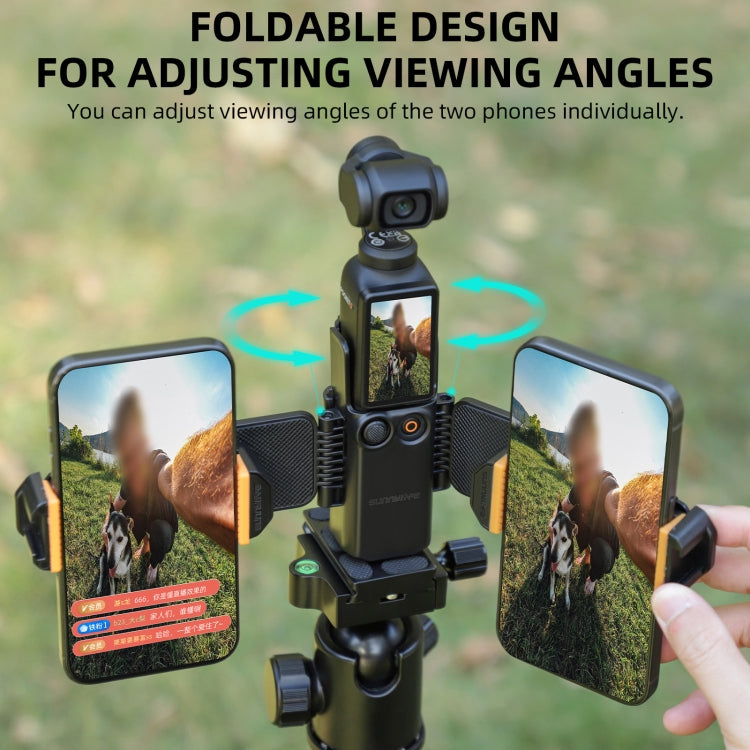 For DJI OSMO Pocket 3 Sunnylife ZJ756 Expanded Dual Phone Clamp Holder My Store